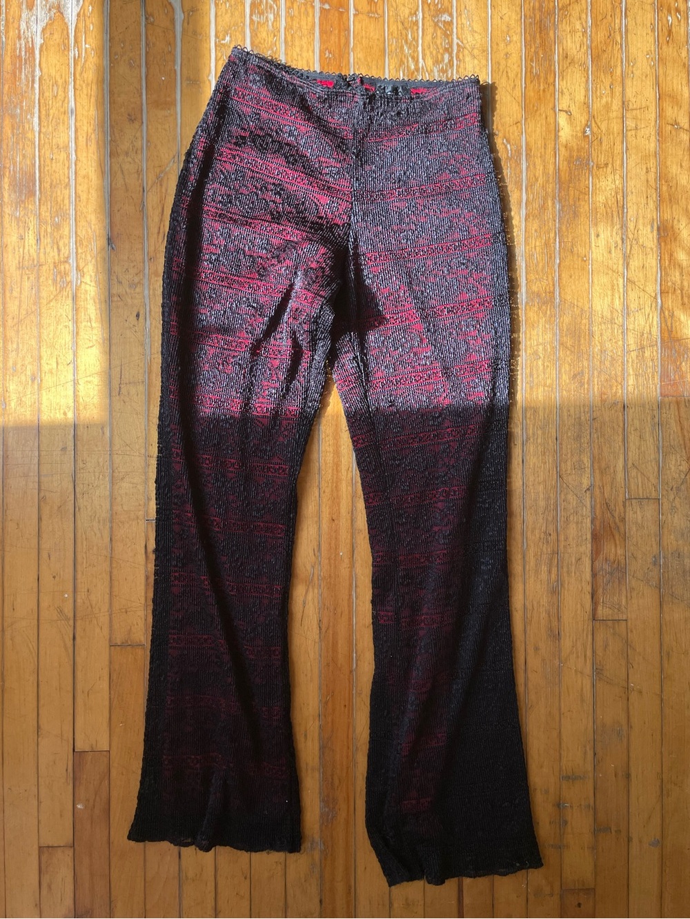 Vintage Y2K Double Layer Lace Flare Pants
